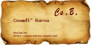 Csomó Barna névjegykártya